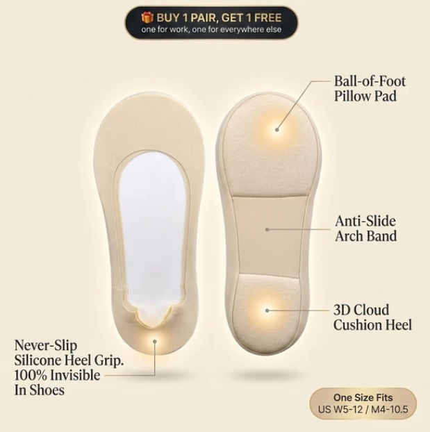 CloudStep Cushioned No-Show Socks